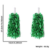 Themed Party Supplies Cheerleading Pom Poms – Shiny Curved Blade with Long Straight Handle