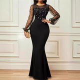 Women Party Dress Mesh Sequins Temperament Commute Dress (Ss0416)