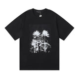 Purple Brand T Shirt Chess Print Short Sleeve T-Shirt