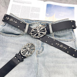 Chh Chrome Heart Belt Vintage Cowboy Punk Skull