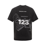 RRR123 T-shirt Small Neckline Loose Distressed T-shirt