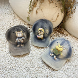 Y2k hot girl hat heavy industry washed denim ripped baseball cap cartoon penguin doll casual duck tongue hat