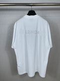 Men T-shirts Summer Paris Hot Diamond Washing Water Short Sleeve Crew Neck T-Shirt Casual