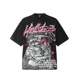 Hellstar T Shirt Vintage Loose Short Sleeve Casual Crew Neck T-Shirt, Summer