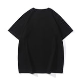 Bathing Ape T-Shirt Summer, Shark Zipper Printed Short Sleeve T-Shirt