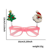 Themed Party Supplies Cartoon Christmas Glasses – Santa Claus & Snowman Glow-in-the-Dark Colorful Party Frames