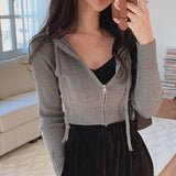 Women Sun Protection Shirt Elegant Zipper Knitted Short Coat