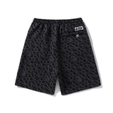 Shark Print Bape Shorts Ape Embroidery Label Casual Shorts Medium Pants Five-point Pants
