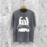 Purple Brand Distressed T Shirts Short Sleeve