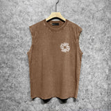 Purple Brand Distressed Tank T Shirts Distressed Sleeveless T-shirt Vest