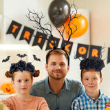 Halloween headband Halloween headband dark withered headdress holiday masquerade black rose headband