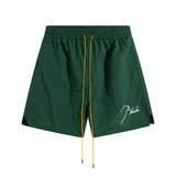 Rhude Shorts Embroidered Elastic Casual Quick-Drying Shorts Beach Sweatpants