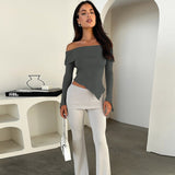 Women Tops Fashion Stretch Comfortable T-shirt (Zy0414)