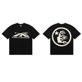 Hellstar T Shirts & Shorts Washing Print Short Sleeve T-Shirt Shorts Summer