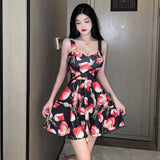 Women Dresses Cool Casual Flowers Dress