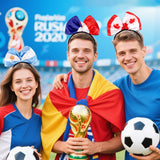 Themed Party Supplies 2026 US-Canada-Mexico World Cup Fan Headband – National Flag Bow Cheerleading Accessory