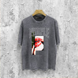 Purple Brand Distressed T Shirts Short Sleeve