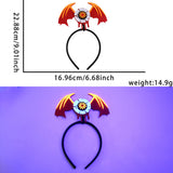 Halloween headband Glow-in-the-Dark Halloween Headband – Neon Stripes & Felt Accents
