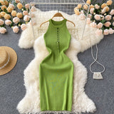 Women Dresses Temperament Leisure Knitted Dress