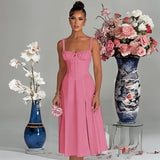 Women Dresses Fashion Casual Slim Fit Slit Sling High-End Dress Female (Hmr0410)