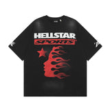 Hellstar T Shirt Family Letter Print Short Sleeve T-Shirt Summer