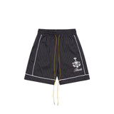 Rhude Shorts Coconut Embroidery Casual Beach Stripe Shorts