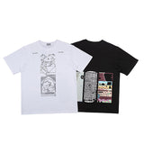 C.e t shirts creative geometric pattern round neck pullover short sleeve for men and women