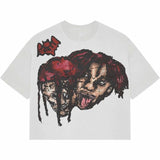 Street Unisex T-shirt Evil Man Cartoon Pattern Street Tee