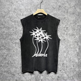 Purple Brand Distressed Tank T Shirts Distressed Sleeveless T-shirt Vest