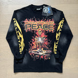 Hellstar long-sleeve T-shirt old washing water loose casual T-shirt