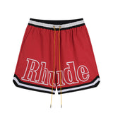 Rhude Shorts Striped Elastic Sport Mesh Shorts