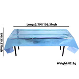 Themed Party Supplies Baby Gender Reveal Party Decoration Set – Shiny Pink & Blue Foil Curtain and Tablecloth