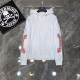 Chh Chrome Hearts Hoodie Cross Red Character Embroidered Casual Hooded Sweater