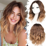 Women's Wigs Silicone Net 4X1 Lace Graduation Short Bob Curly Lace Wig