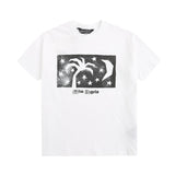Palm Angels T Shirts Star Moon Print Short Sleeve T-Shirt
