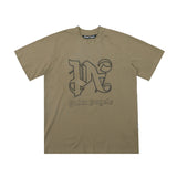 Palm Angels T Shirts Embroidered Letter Logo Short Sleeve T-Shirt