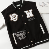 Off White Jacket Spring Autumn OW Witch Group Towel Embroidered Baseball Jacket Jacket