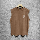 Purple Brand Distressed Tank T Shirts Distressed Sleeveless T-shirt Vest