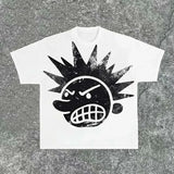 Street Unisex T-shirt Anime Pattern Print Street Tee