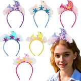 Themed Party Supplies Sequin Mermaid Tail Headband – Ocean Theme Birthday Party Decoration with Dolphin, Starfish & Mesh