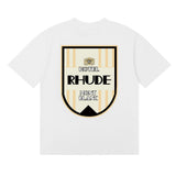 Rhude T Shirt Ski Theme Letter Print Short Sleeve T-Shirt