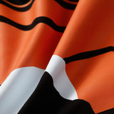 Rhude T Shirt Striped Sunset Snow Mountain Print Short Sleeve T-Shirt