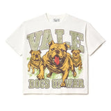 Street Unisex T-shirt Washed Old Oversize Hip Hop Skateboard Anime Print Short Sleeve