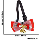 Themed Party Supplies Christmas Pet Bow Tie Collar – Cartoon Bell-Decorated Accessory for Cats & Dogs