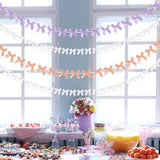Themed Party Supplies DIY Mini Bow Garland – Double-Sided Polyester Ribbon Bows with Adhesive