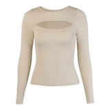 Women Tops Fashion Breathable Long Sleeves Top (ZJ0415)
