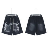 Hellstar Shorts Summer Casual Sports Wash Shorts