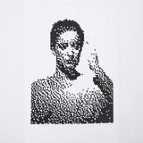 C.e t shirts pixel portrait pattern round neck pullover short sleeve for men and women
