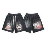 Hellstar Shorts Summer Casual Sports Wash Shorts