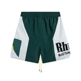 Rhude Shorts Sunset Letter Print Casual Sports Shorts Beach Shorts